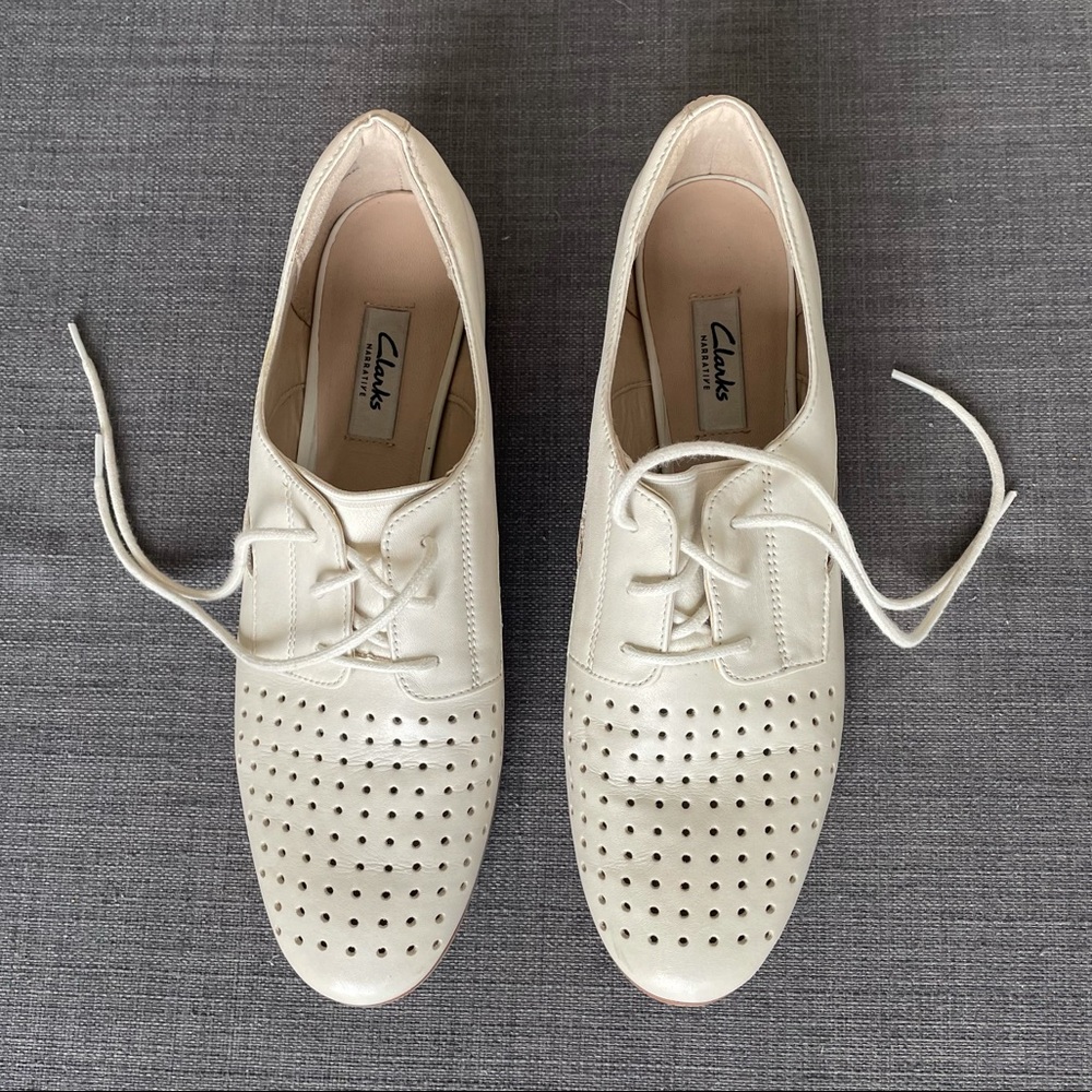 off-White Perforated Leather Clarks Oxfords
